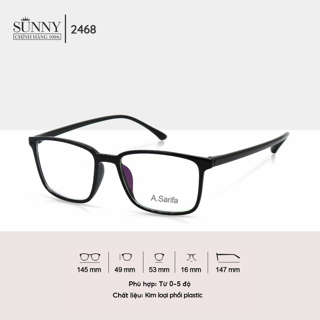 Gọng kính vuông nam nữ Accede dòng Sarifa 2468 nhiều màu chính hãng