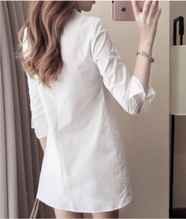 THANH LÝ Sơ mi trắng dáng dài