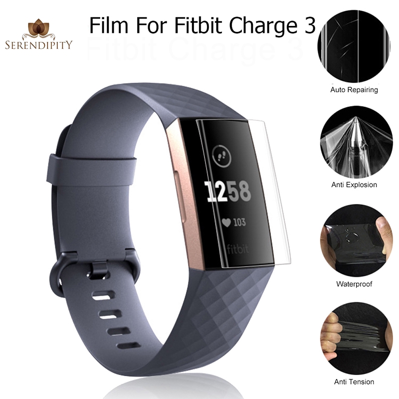 Set 2 Miếng Dán Màn Hình Chống Trầy Kèm Phụ Kiện Cho Fitbit Charge 2 3