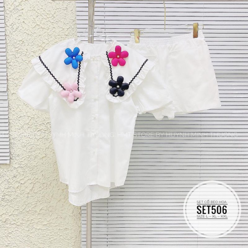 Set big size cổ bèo hoa siêu dể thương từ 60kg-90kg