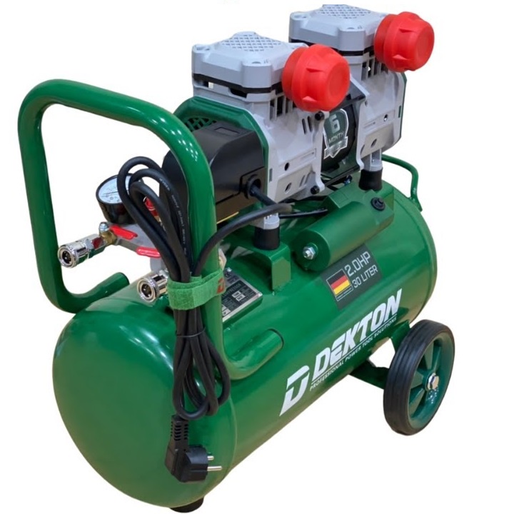 Máy nén khí _ máy bơm hơi khí nén 2HP không dầu lên hơi nhanh _ bình 30 lít _ điện 220V DEKTON - DK - AC3930 chính hãng