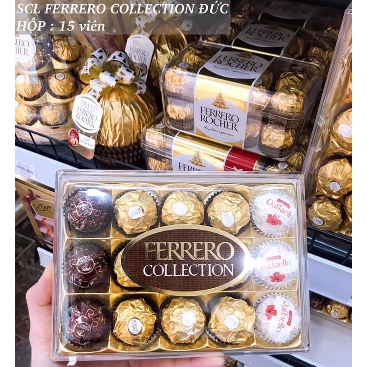 Socola thập cẩm 3 màu Ferrero Collection hộp 15 viên