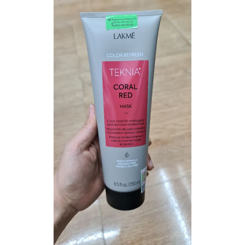 Mặt nạ BỔ SUNG HẠT MÀU cho tóc nhuộm đỏ Lakme Teknia REFRESH CORAL Red Refresh 300ml - 200ml
