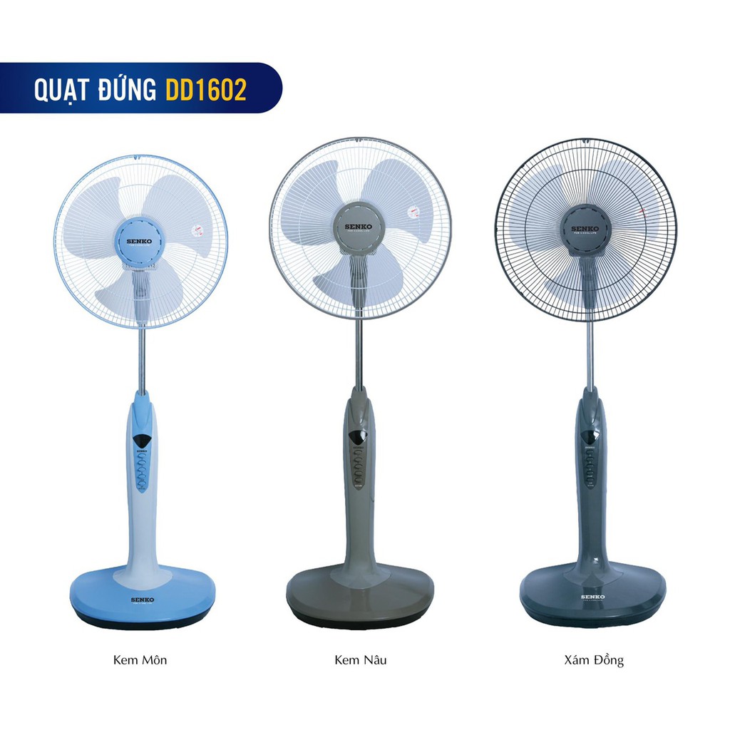 BH 2 năm -Quạt đứng đèn Senko DD1602