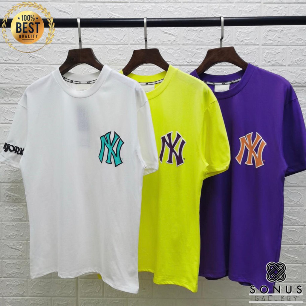 Áo Thun In Họa Tiết New York Mlb Thời Trang Hàn Quốc Chất Lượng Cao