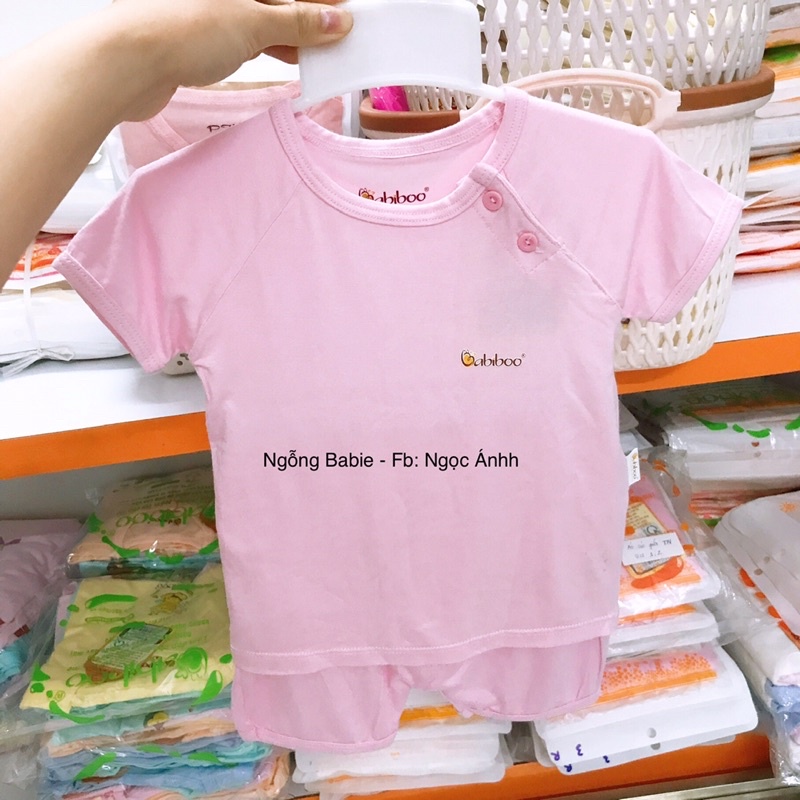 BỘ SƠ SINH NGẮN TAY CÀI VAI - VẢI VISCO SIÊU MỀM MỊN