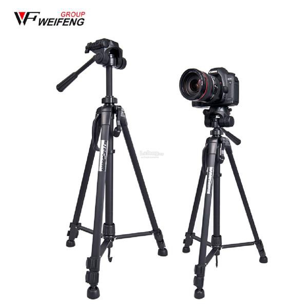 Tripod, giá đỡ điện thoại máy ảnh Weifeng WT-3520 khung nhôm cao cấp tải trọng 3kg có túi đeo tặng kèm kẹp điện thoại