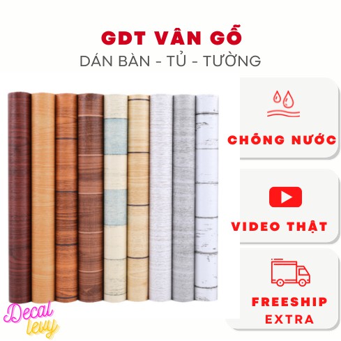 [Giá sốc] 10m GIẤY DÁN TƯỜNG GIẢ GỖ NHIỀU MÀU