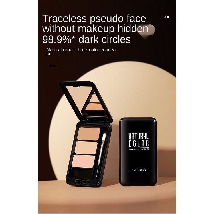 Kem che khuyết điểm GECOMO 3 màu sắc trang điểm tự nhiên che vết mụn làm sáng da