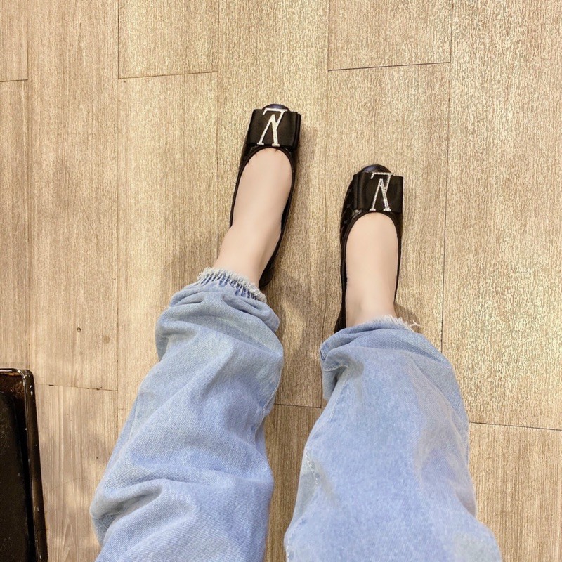 GIÀY BÚP BÊ DA PHỐI KHOÁ L.V ĐÁ MỚI