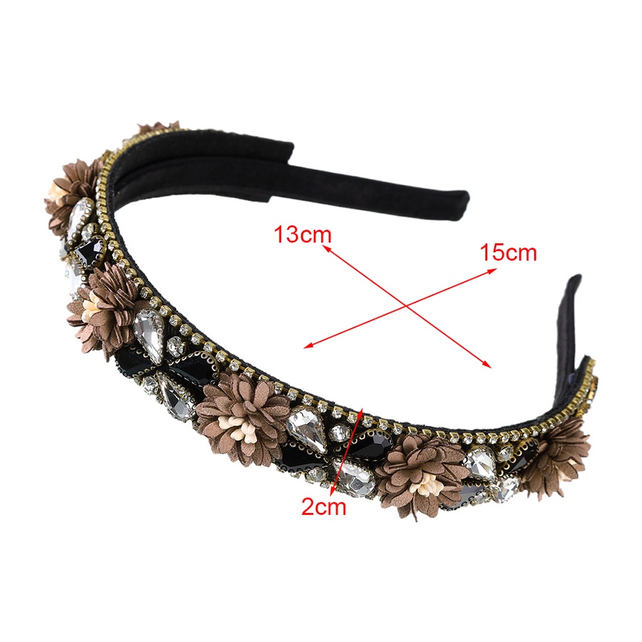 Băng Đô Cài Tóc Đính Đá Pha Lê Phong Cách Retro Hàn Quốc Cho Nữ