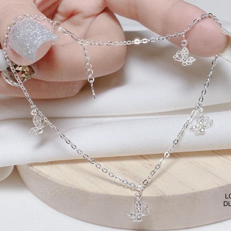 Lắc chân nữ bạc ta, lắc chân nhỏ xinh kiểu mới siêu đẹp - Kho sỉ bạc Nhất Linh