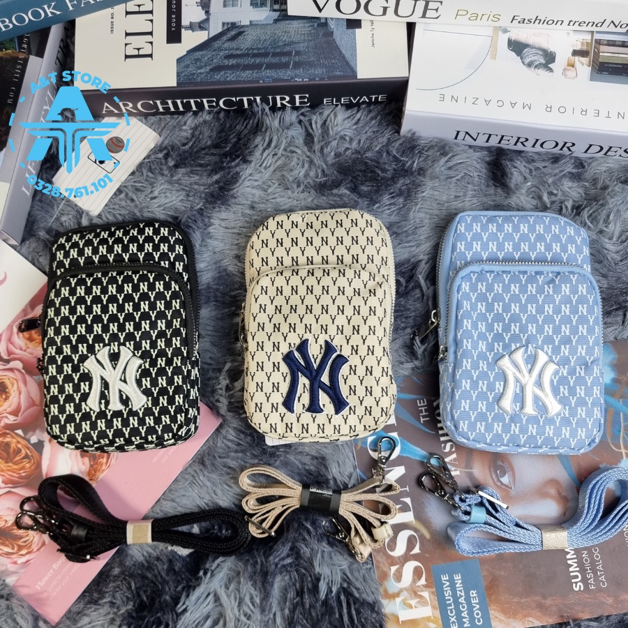 Túi Đeo Chéo MLB NY Mini Cross Monogram New York Yankees Full Tag Code