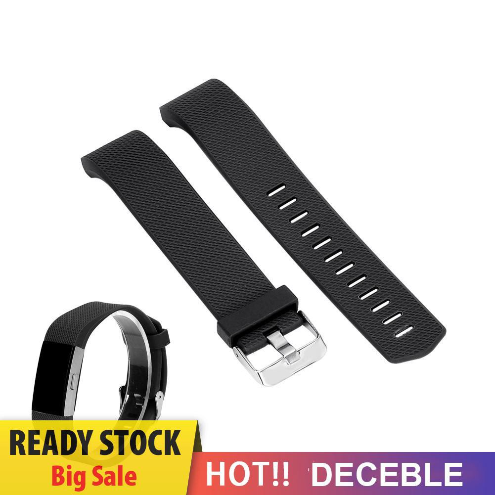 Deceble S Size Silicone Watchband Strap Replacement for Fitbit Charge 2 Smart Watch