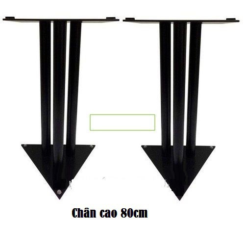 Cặp Chân loa bookshelf sắt 8 Tấc sơn tĩnh điện, chịu lực 50Kg chất lượng - cao 80cm - Hàng chất lượng