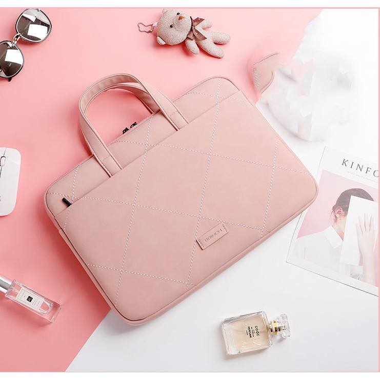 Túi chống sốc Laptop/Macbook Brinch có quai xách kèm gấu dễ thương | BigBuy360 - bigbuy360.vn