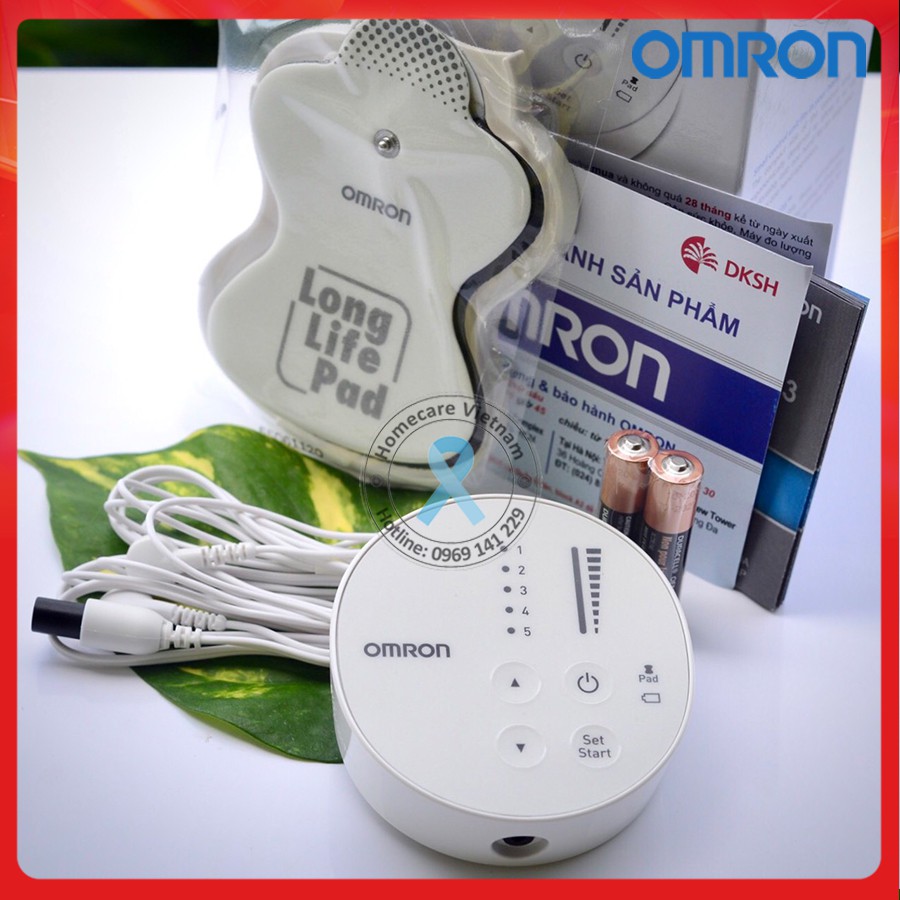 Máy massage xung điện OMRON HV-F013, massage giảm đau, giúp lưu thông máu, nhỏ gọn, dễ sử dụng, HV F013 bảo hành 2 năm