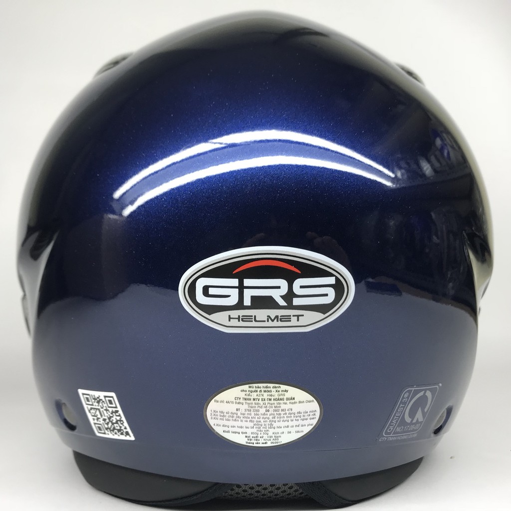 Mũ bảo hiểm GRS A27 (Xanh đậm bóng)