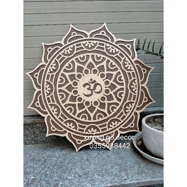 Yoga, Tranh treo tường Decor hoa Mandala treo tường trang trí Phòng Thiền , Yoga, phòng tập