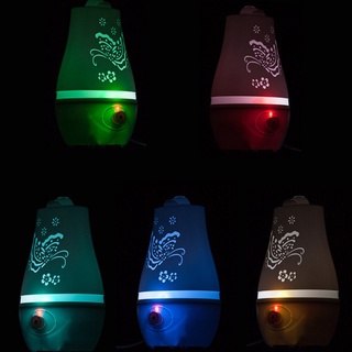 Máy phun sương tạo ẩm siêu âm, khuếch tán tinh dầu Hồ Điệp Tròn, dung tích 2400ML, đèn LED nhiều màu, hết nước tự tắt