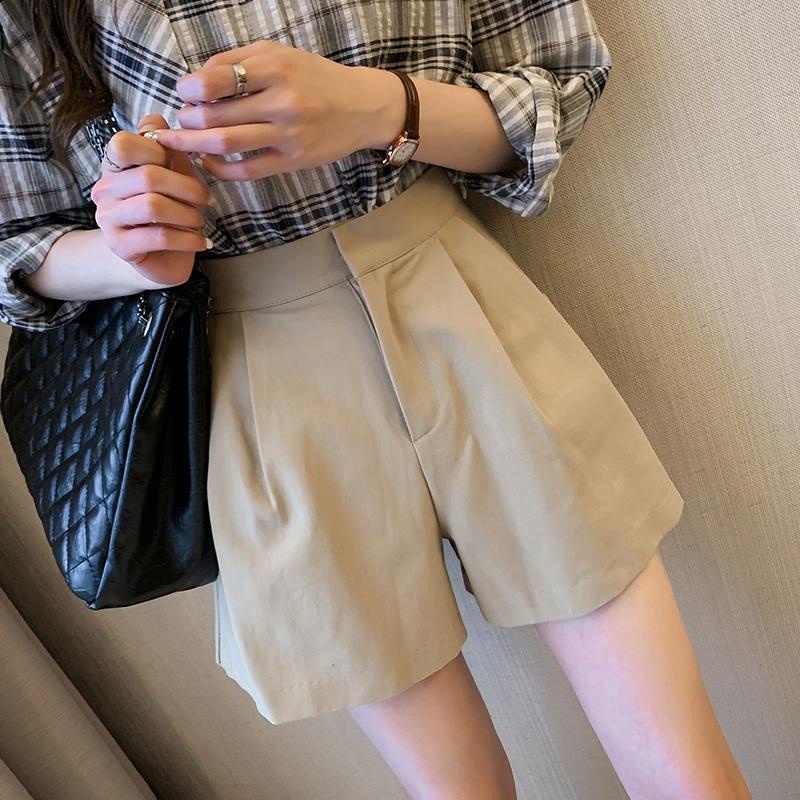 COZOK Quần ngắn ống rộng Lưng Cao