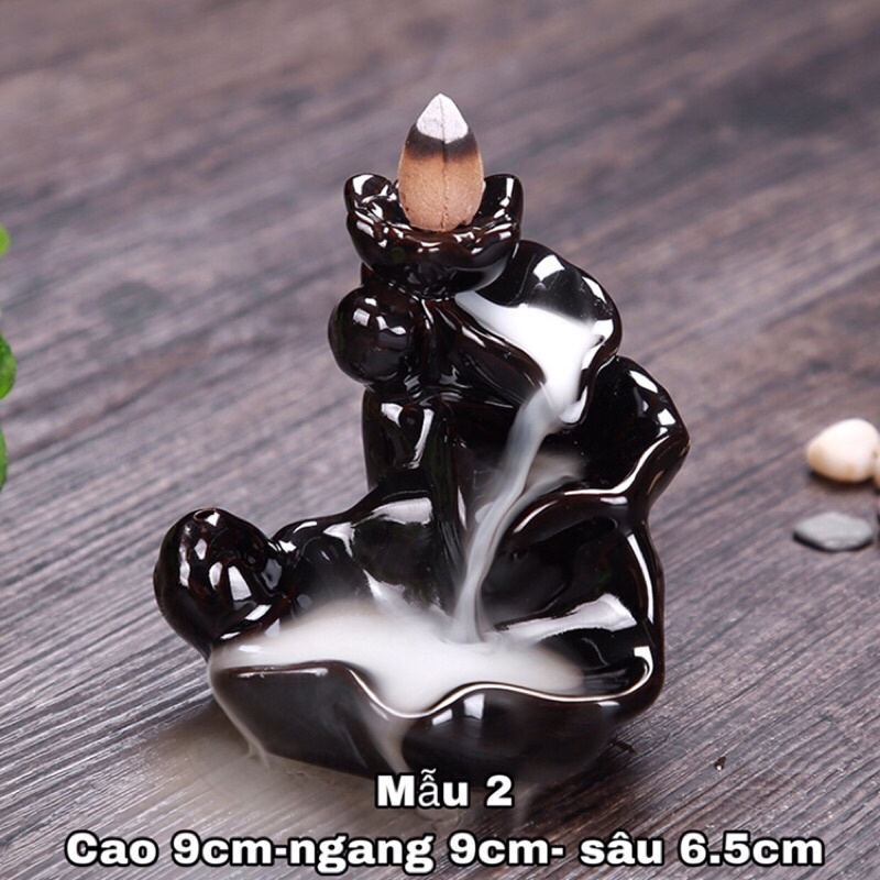 Thác Khói Trầm Hương Cao Cấp - Chất liệu: Gốm Cao Cấp-Có 8 mẫu.
