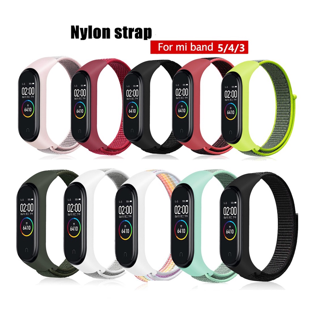 Dây Đeo Nylon Thay Thế Cho Đồng Hồ Thông Minh Xiaomi Mi Band 6 4 3 5