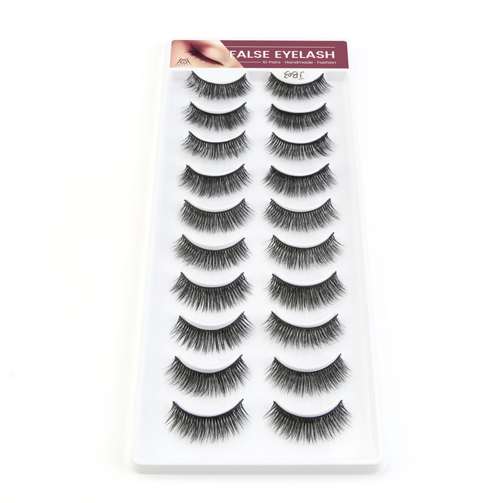 MAGEFY Bộ 10 Cặp Lông Mi Giả/kiểu dáng có thể tái sử dụng10 PCS Fashion Eyelashes Lông mi giả tự nhiên lông mi mềm sợi tơi có độ cong sẵn 10 lông mi giả sợi  chất lượng cao