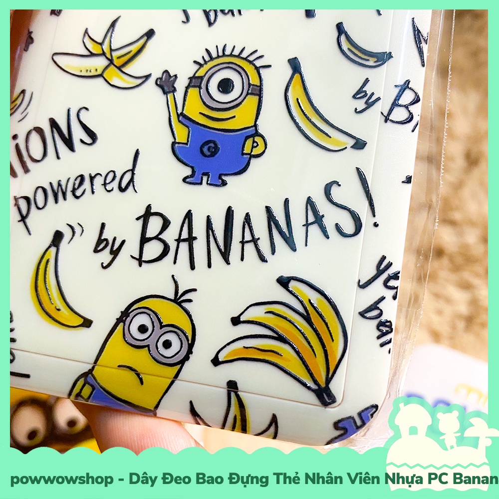 [Sẵn VN - Hỏa Tốc] Dây Đeo Bao Thẻ Nhân Viên Nhựa PC Phong Cách Bananas Minio Yellow Cute