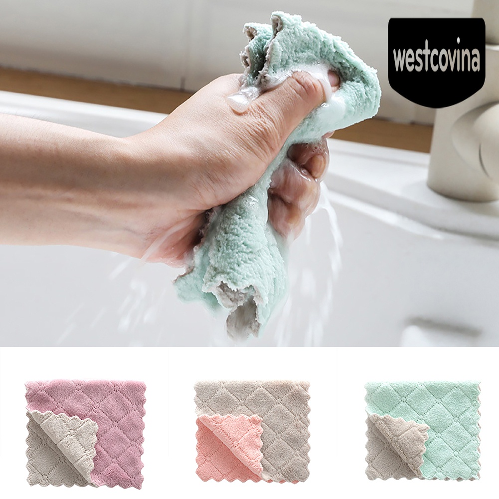 [Hot]☀ Set 5 Khăn Lau Chén Dĩa Thấm Hút Nước Tốt