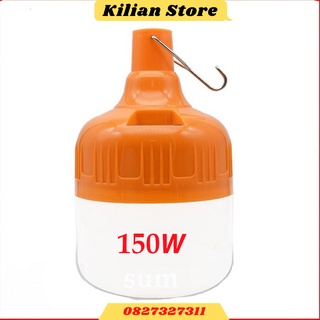 ⚡FreeShip⚡ Bóng đèn tích điện 150w - Bóng đèn sạc tích điện có móc treo không cần dây điện