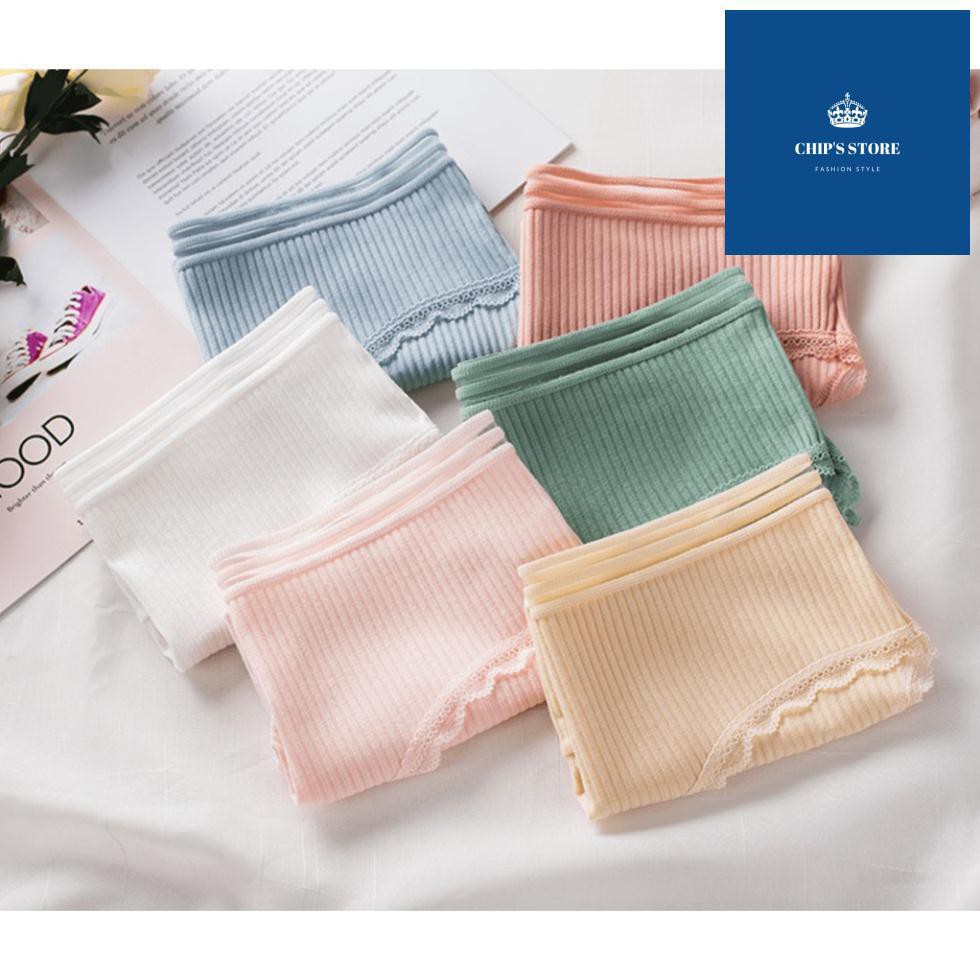 Quần lót nữ cotton cạp sọc kháng khuẩn thun lạnh dễ thương sexy gợi cảm | BigBuy360 - bigbuy360.vn