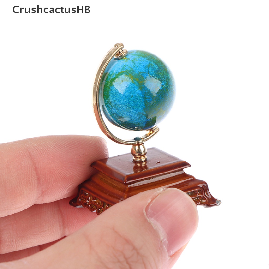 1PCS Mini Metal 1:12 Vintage Blue World Globe Miniature Dollhouse Furniture Hot Sell