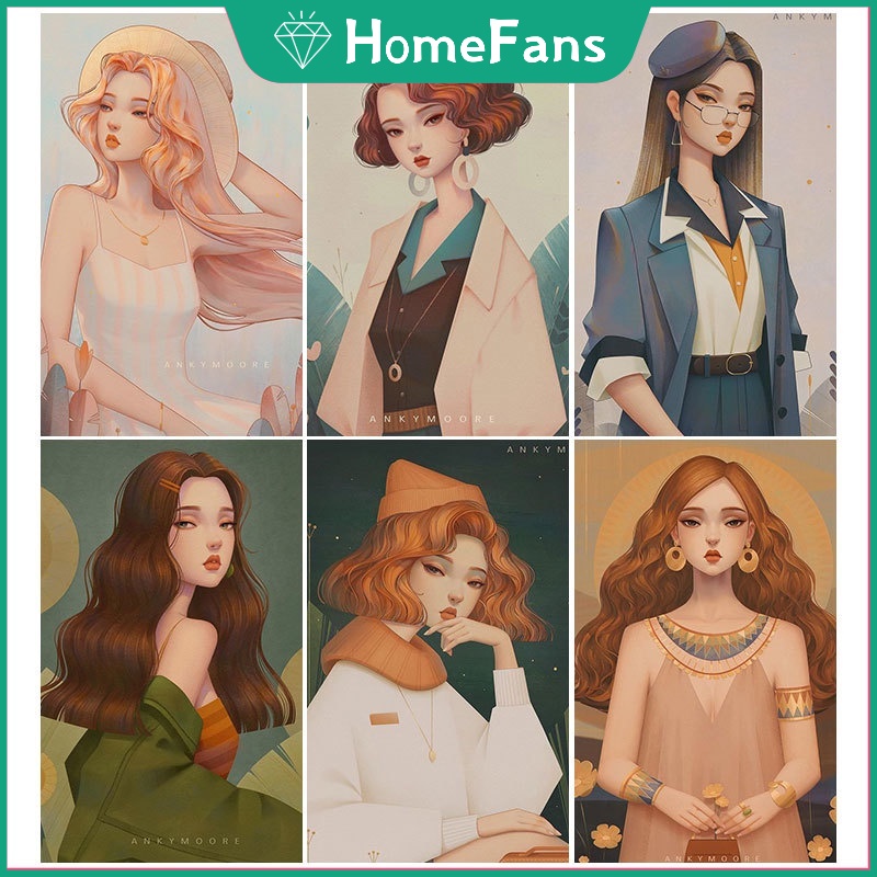 Tranh đính đá 5D tự làm 30x40cm hình cô gái trang trí nhà cửa