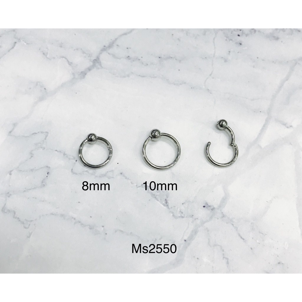 Khuyên vòng bật khấc bi