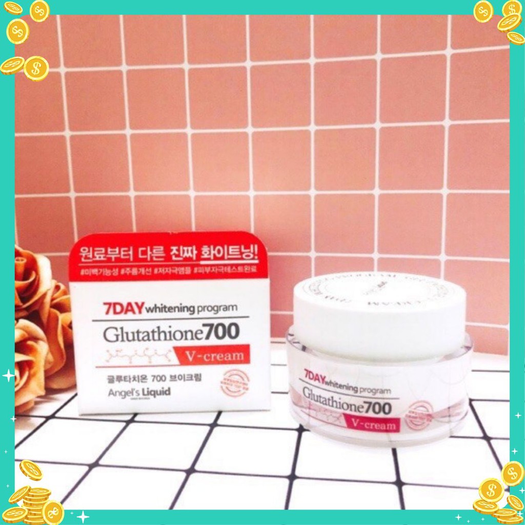 [SALE ĐỈNH] Kem Dưỡng Trắng Da 7Day Whitening Program Glutathione 700 V-Cream 50G [SALE ĐỈNH]