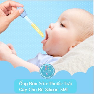 Ống Bón Sữa, Hút Thuốc Nhựa Silicon Siêu Mềm Chống Sặc Cho Bé - Ống Bơm Sữa, Nước Trái Cây Mini 5Ml Cho Trẻ