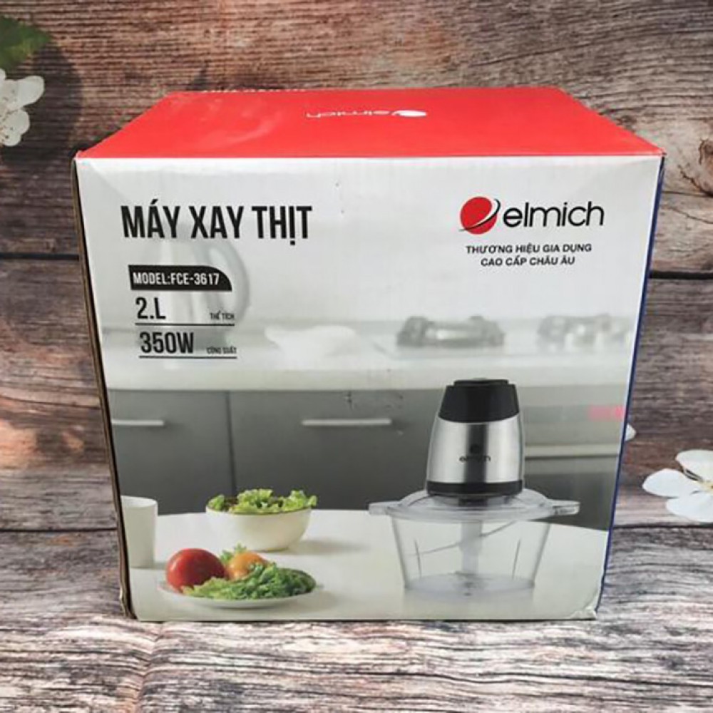 Máy Xay Thịt Elmich Cối Thủy Tinh 2L 4023617 Chính Hãng, Bảo Hành 12 Tháng