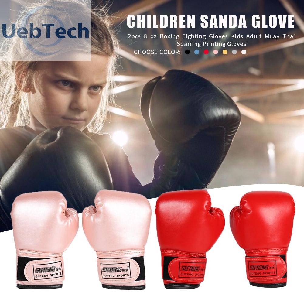 Set 2 găng tay boxing bằng da cho trẻ em
