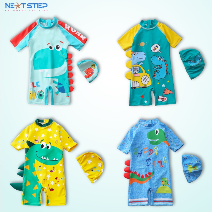 Đồ bơi trẻ em, đồ bơi bé trai | liền thân họa tiết khủng long size từ 7kg đến 22kg