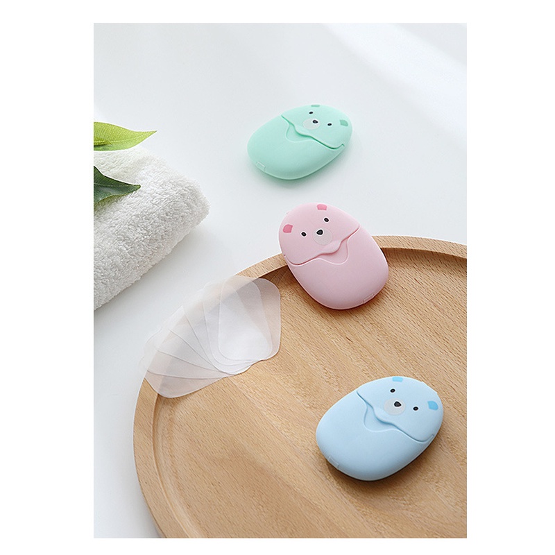 Hộp 50 Miếng Xà Phòng Giấy Bỏ Túi Tiện Dụng Cho Đi Du Lịch