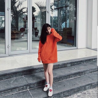 Áo SWEATER BASIC màu Cam - Áo tay dài BASIC CAM - ORANGE SWEATER Unisex Ulzzang DEGREY