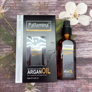  Tinh Dầu Dương Phục Hồi Tóc Hư Tổn Pallamina Collagen Argan Oil 60ml  Chính Hãng  