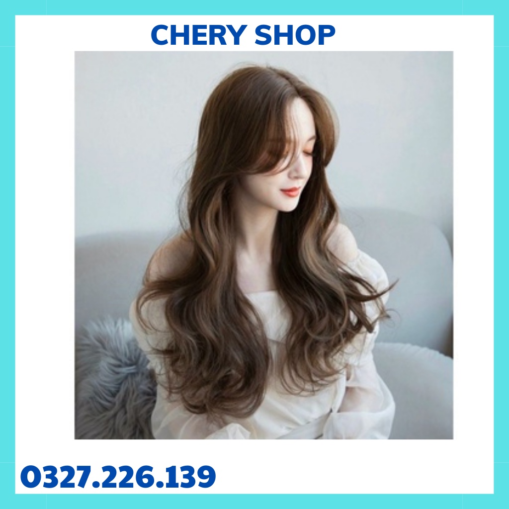 Tóc giả nữ đẹp   FREESHIP  nguyên đầu hai mái bay xoăn dợn sóng