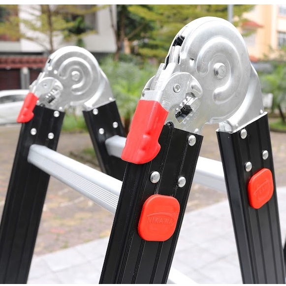Thang nhôm gấp 4 đoạn Nikawa Nhật bản NKG45 - Chữ a: 2.75m duỗi thẳng 5.8m