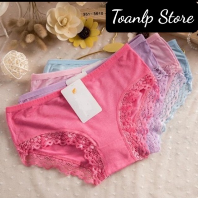 [Mã 12FASHIONSALE1 giảm 10K đơn 50K] QUẦN LÓT COTTON MỀM VIỀN REN CỰC THOÁNG MÁT modal | BigBuy360 - bigbuy360.vn