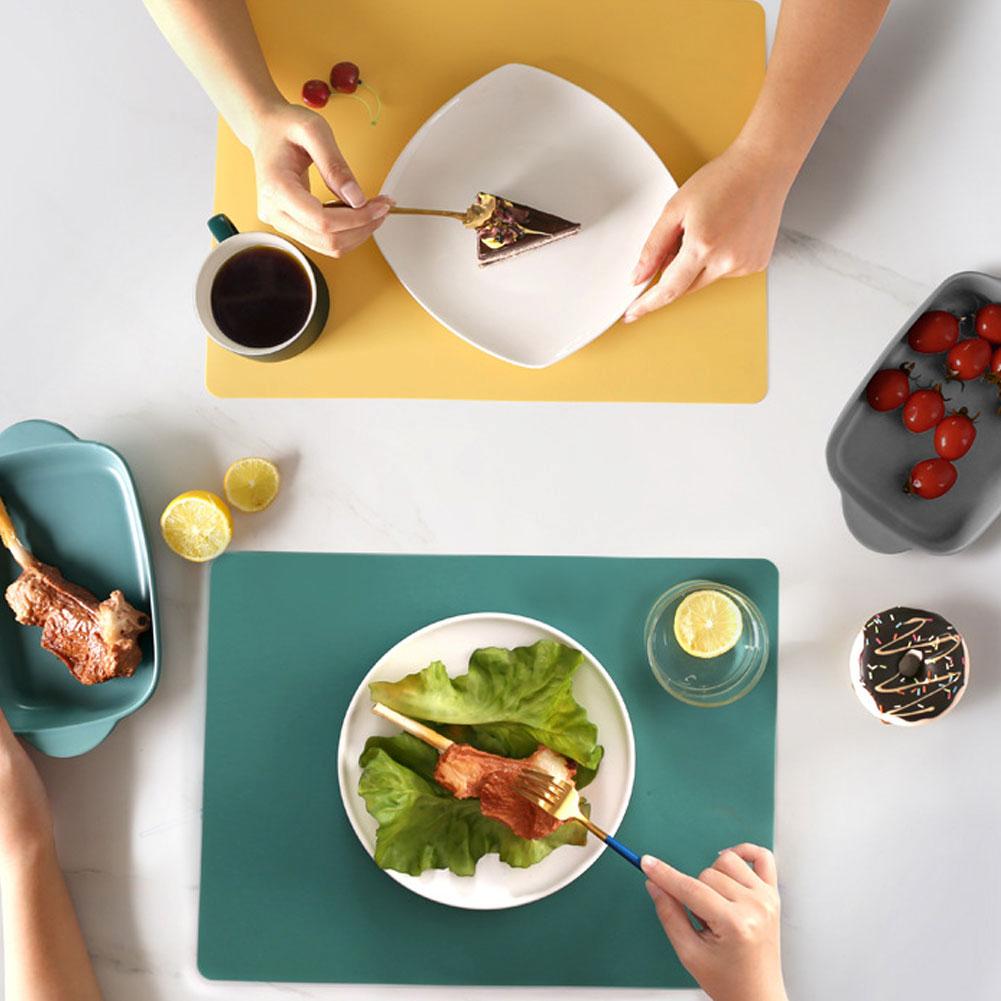 1Pc Cách nhiệt chống thấm nước Placemat Thực phẩm Lớp silicone Tấm lót bàn bếp Tiện ích nhà bếp Dễ dàng làm sạch