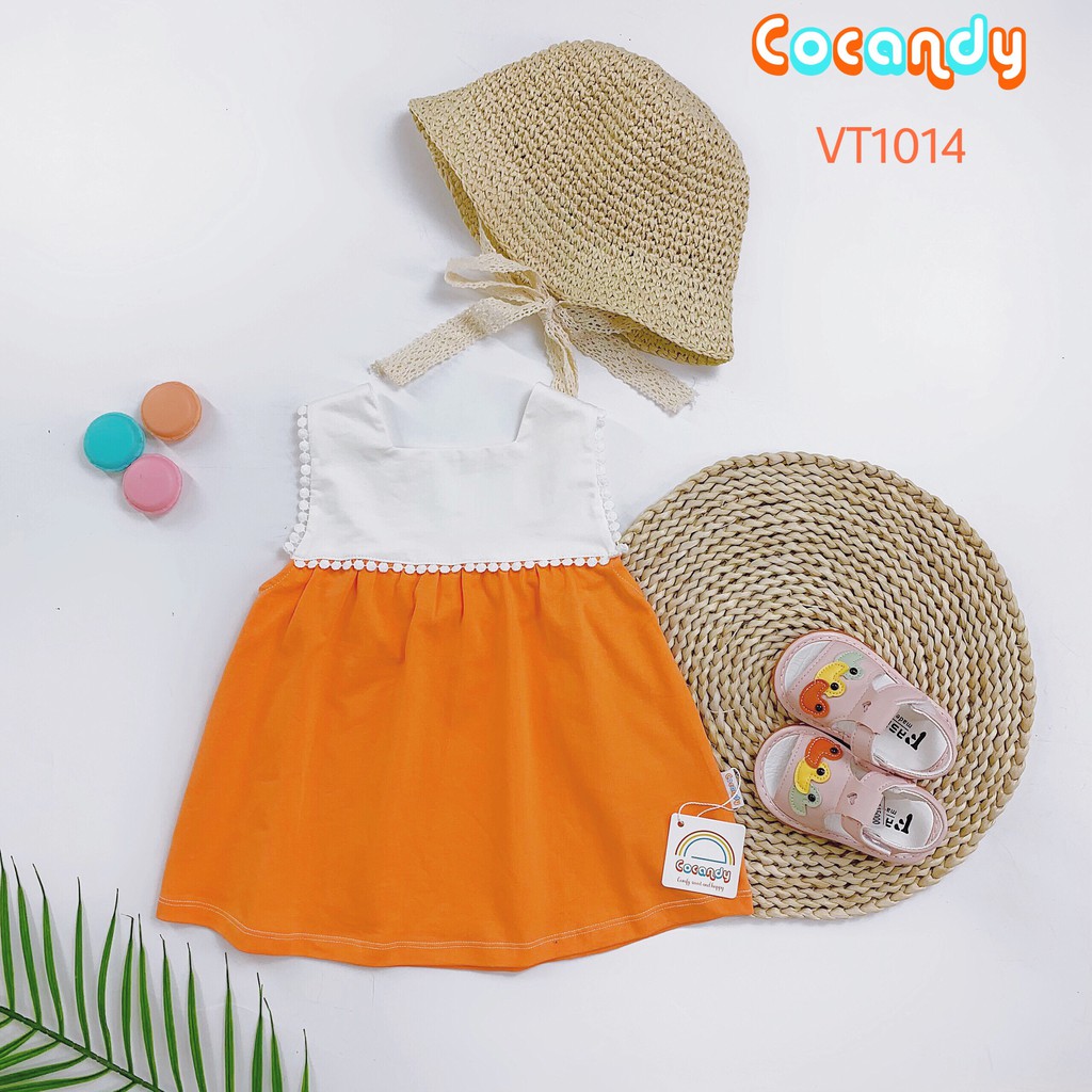 [Cocandy Official Store] Váy cho bé gái -chất liệu thun cotton kèm quần chíp