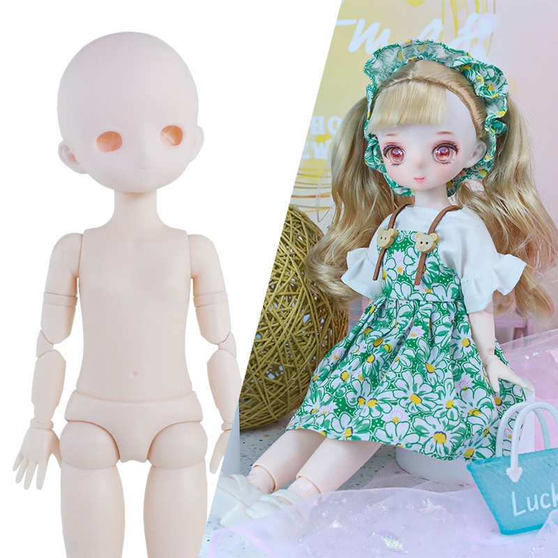 Búp Bê Hoạt Hình bjd 28cm Tỉ Lệ 1 / 6 Mặc Đồ Trang Điểm Xinh Xắn