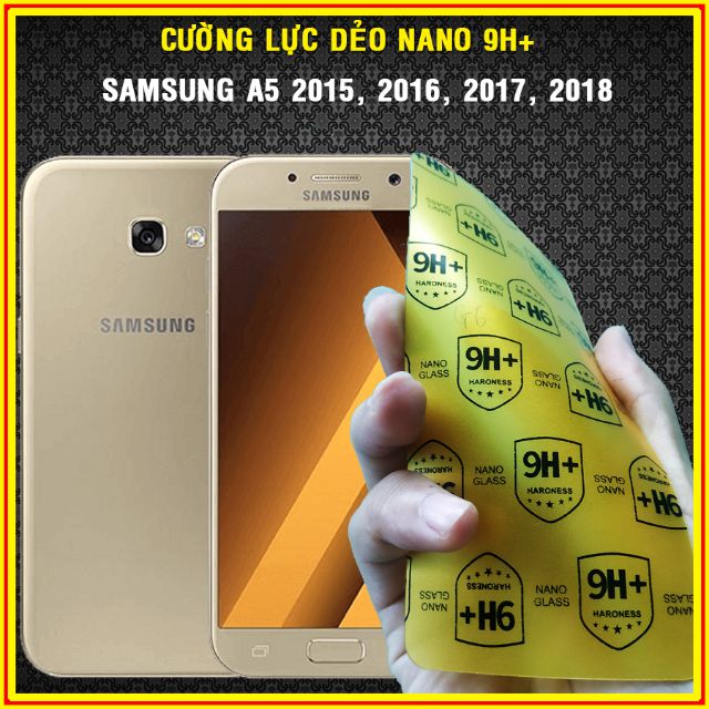 Dán cường lực nano mặt trước sau Samsung A5 2015, A5 2016, A5 2017, A5 2018